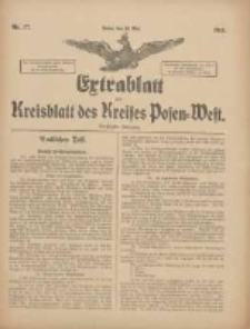 Extrablatt zum Kreisblatt des Kreises Posen-West 1918.05.18 Jg.30 Nr37