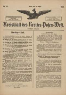 Kreisblatt des Kreises Posen-West 1918.08.14 Jg.30 Nr62