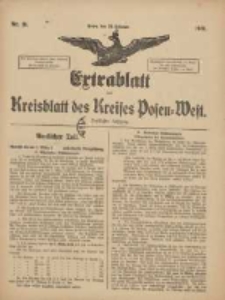 Extrablatt zum Kreisblatt des Kreises Posen-West 1918.02.23 Jg.30 Nr15