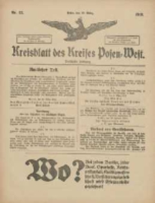 Kreisblatt des Kreises Posen-West 1918.03.27 Jg.30 Nr23