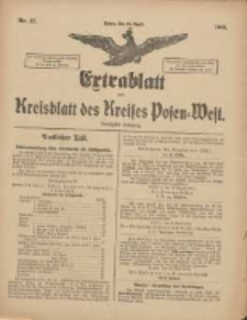Extrablatt zum Kreisblatt des Kreises Posen-West 1918.04.13 Jg.30 Nr27