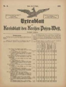Extrablatt zum Kreisblatt des Kreises Posen-West 1918.04.27 Jg.30 Nr31