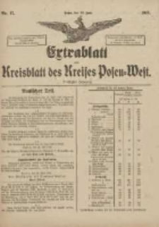 Extrablatt zum Kreisblatt des Kreises Posen-West 1918.06.22 Jg.30 Nr47