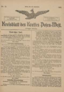 Kreisblatt des Kreises Posen-West 1918.09.18 Jg.30 Nr72