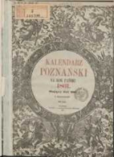 Kalendarz poznański na rok pański 1861 mający dni 365; z drzeworytami R.8