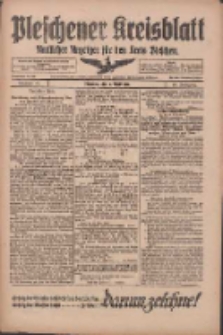 Pleschener Kreisblatt: Amtliches Anzeiger für den Kreis Pleschen 1918.04.03 Jg.66 Nr27