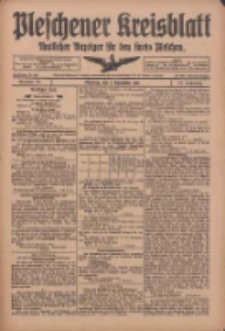 Pleschener Kreisblatt: Amtliches Anzeiger für den Kreis Pleschen 1918.09.07 Jg.66 Nr72