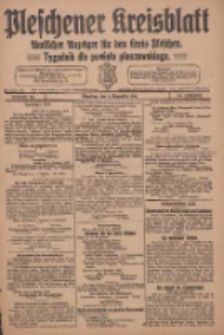 Pleschener Kreisblatt: Amtliches Anzeiger für den Kreis Pleschen 1918.12.07 Jg.66 Nr98