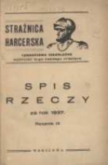 Strażnica Harcerska 1937 styczeń R.9 Nr1