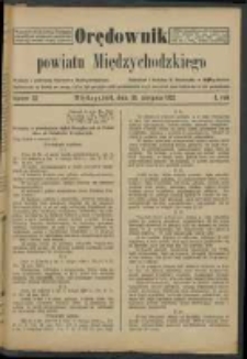 Orędownik Powiatu Międzychodzkiego 30 sierpnia 1922 Nr 52