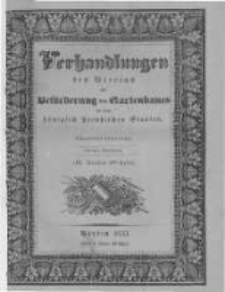 Verhandlungen des Vereines zur Beförderung des Gartenbaues in den Königlich Preussischen Staaten. 1833 Band 9 Lieferung 18