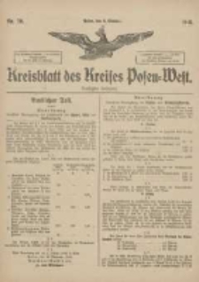 Kreisblatt des Kreises Posen-West 1918.10.09 Jg.30 Nr78