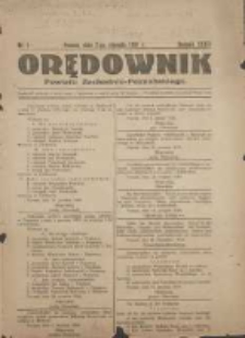 Orędownik Powiatu Zachodnio-Poznańskiego 1920.01.07 R.32 Nr1