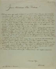 List Kajetana Wincentego Kielisińskiego do Celestyny z Zamoyskich Działyńskiej z 16.10.1842