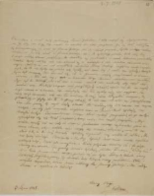 List Kajetana Wincentego Kielisińskiego do Jadwigi Działyńskiej z 03.07.1848