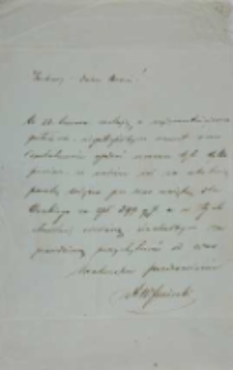 List Aleksandra Wojciecha Fusieckiego do Kajetana Wincentego Kielisińskiego b. d.