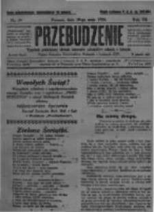 Przebudzenie: tygodnik poświęcony obronie interesów robotników rolnych i leśnych. Organ Związku Robotników Rolnych i Leśnych ZZP. 1925.05.28 R.7 Nr21