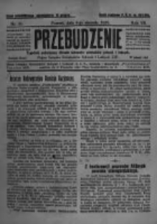 Przebudzenie: tygodnik poświęcony obronie interesów robotników rolnych i leśnych. Organ Związku Robotników Rolnych i Leśnych ZZP. 1925.08.06 R.7 Nr31