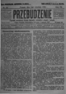 Przebudzenie: tygodnik poświęcony obronie interesów robotników rolnych i leśnych. Organ Związku Robotników Rolnych i Leśnych ZZP. 1925.09.03 R.7 Nr35