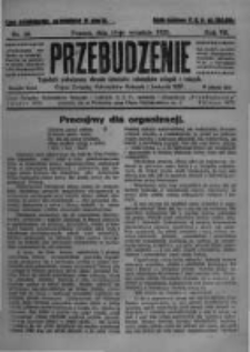 Przebudzenie: tygodnik poświęcony obronie interesów robotników rolnych i leśnych. Organ Związku Robotników Rolnych i Leśnych ZZP. 1925.09.10 R.7 Nr36