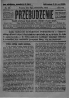 Przebudzenie: tygodnik poświęcony obronie interesów robotników rolnych i leśnych. Organ Związku Robotników Rolnych i Leśnych ZZP. 1925.10.08 R.7 Nr40