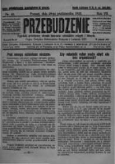 Przebudzenie: tygodnik poświęcony obronie interesów robotników rolnych i leśnych. Organ Związku Robotników Rolnych i Leśnych ZZP. 1925.10.29 R.7 Nr43