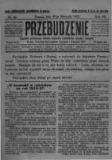 Przebudzenie: tygodnik poświęcony obronie interesów robotników rolnych i leśnych. Organ Związku Robotników Rolnych i Leśnych ZZP. 1925.11.19 R.7 Nr46