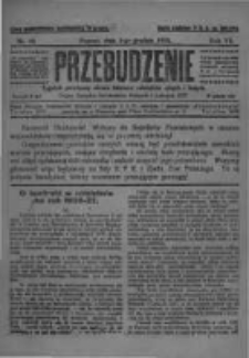 Przebudzenie: tygodnik poświęcony obronie interesów robotników rolnych i leśnych. Organ Związku Robotników Rolnych i Leśnych ZZP. 1925.12.03 R.7 Nr48
