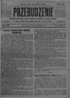 Przebudzenie: tygodnik poświęcony obronie interesów robotników rolnych i leśnych. Organ Związku Robotników Rolnych i Leśnych ZZP. 1926.03.04 R.8 Nr9