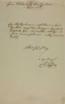 List Józefa Lissnera, antykwariusza i księgarza w Poznaniu, do Kajetana Wincentego Kielisińskiego b. d.