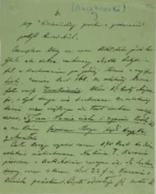 List Józefa Muczkowskiego do Kajetana Wincentego Kielisińskiego b. d.