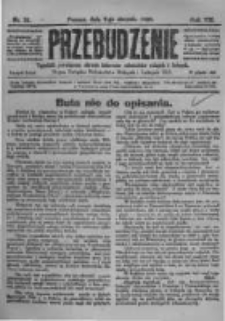 Przebudzenie: tygodnik poświęcony obronie interesów robotników rolnych i leśnych. Organ Związku Robotników Rolnych i Leśnych ZZP. 1926.08.05 R.8 Nr31
