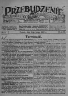Przebudzenie: tygodnik poświęcony obronie interesów robotników rolnych i leśnych. Organ Związku Robotników Rolnych i Leśnych ZZP. 1927.02.24 R.9 Nr8