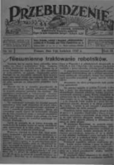 Przebudzenie: tygodnik poświęcony obronie interesów robotników rolnych i leśnych. Organ Związku Robotników Rolnych i Leśnych ZZP. 1927.04.07 R.9 Nr14