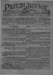 Przebudzenie: tygodnik poświęcony obronie interesów robotników rolnych i leśnych. Organ Związku Robotników Rolnych i Leśnych ZZP. 1927.05.05 R.9 Nr18