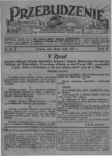 Przebudzenie: tygodnik poświęcony obronie interesów robotników rolnych i leśnych. Organ Związku Robotników Rolnych i Leśnych ZZP. 1927.05.26 R.9 Nr21