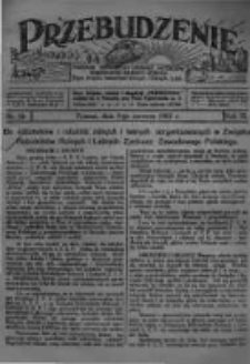 Przebudzenie: tygodnik poświęcony obronie interesów robotników rolnych i leśnych. Organ Związku Robotników Rolnych i Leśnych ZZP. 1927.06.09 R.9 Nr23
