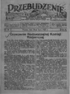 Przebudzenie: tygodnik poświęcony obronie interesów robotników rolnych i leśnych. Organ Związku Robotników Rolnych i Leśnych ZZP. 1927.07.28 R.9 Nr30