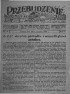 Przebudzenie: tygodnik poświęcony obronie interesów robotników rolnych i leśnych. Organ Związku Robotników Rolnych i Leśnych ZZP. 1927.09.29 R.9 Nr39