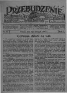Przebudzenie: tygodnik poświęcony obronie interesów robotników rolnych i leśnych. Organ Związku Robotników Rolnych i Leśnych ZZP. 1927.11.03 R.9 Nr44