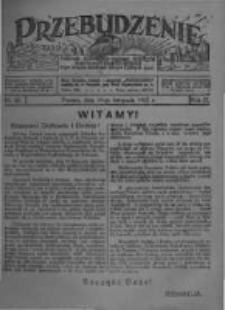 Przebudzenie: tygodnik poświęcony obronie interesów robotników rolnych i leśnych. Organ Związku Robotników Rolnych i Leśnych ZZP. 1927.11.10 R.9 Nr45