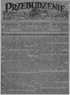 Przebudzenie: tygodnik poświęcony obronie interesów robotników rolnych i leśnych. Organ Związku Robotników Rolnych i Leśnych ZZP. 1927.12.08 R.9 Nr49