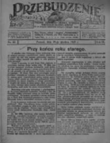 Przebudzenie: tygodnik poświęcony obronie interesów robotników rolnych i leśnych. Organ Związku Robotników Rolnych i Leśnych ZZP. 1927.12.29 R.9 Nr52