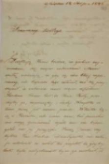 List Ignacego Prądzyńskiego do Kajetana Wincentego Kielisińskiego z 12.08.1845