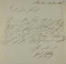 List Zygmunta Schlettera do Kajetana Wincentego Kielisińskiego z 15.06.1844