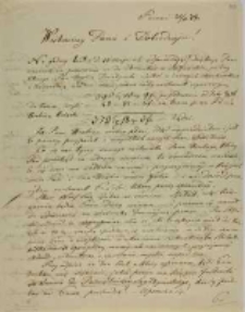 List Walentego Macieja Stefańskiego do Kajetana Wincentego Kielisińskiego z 20.10.1847