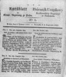 Amtsblatt der K&ouml;niglichen Regierung zu Posen. 1832.01.03 Nro.1