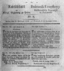 Amtsblatt der K&ouml;niglichen Regierung zu Posen. 1832.02.21 Nro.8