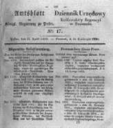 Amtsblatt der K&ouml;niglichen Regierung zu Posen. 1832.04.24 Nro.17