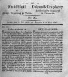 Amtsblatt der K&ouml;niglichen Regierung zu Posen. 1832.05.15 Nro.20